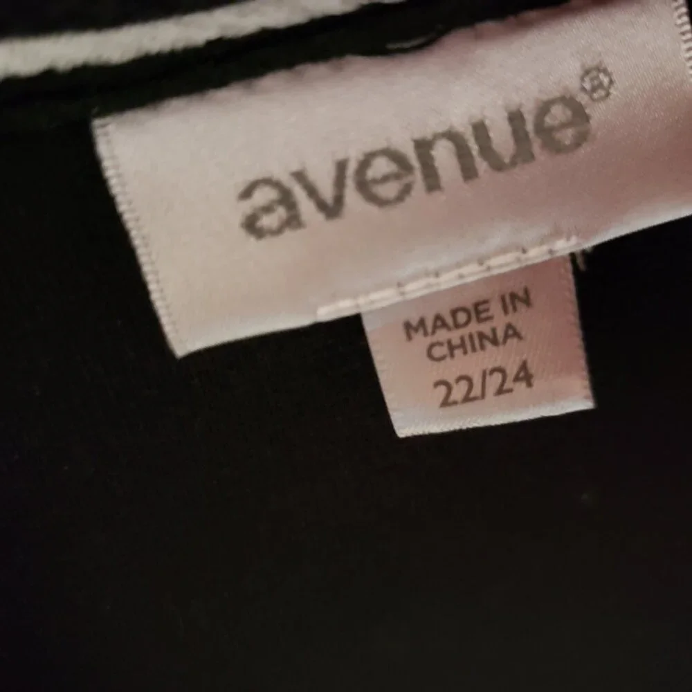 Avenue 22 24 2X Jacket Blazer Black White Striped Knit Office Minimalist Stretch